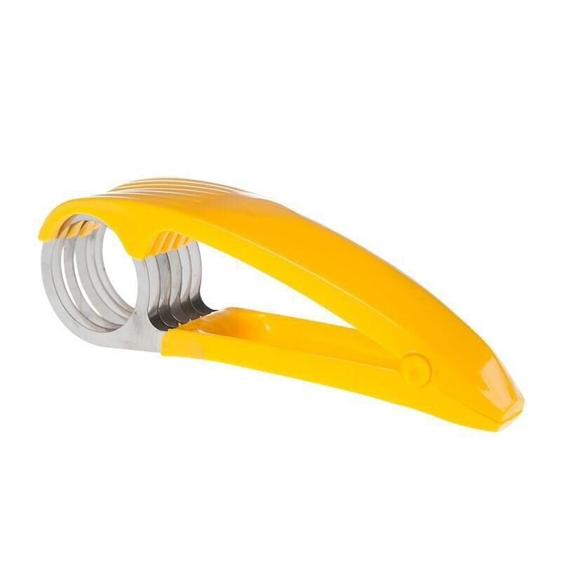 Feliator pentru Alimente, Kadeny, Accesoriu pentru Bucatarie, Cutit pentru Legume si Fructe, Model Banana, Ergonomic, 17.5x5x4 cm, Galben