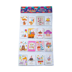 Felicitari CNX 8448, mini HappyBirthday, 6.7x9.4cm, set 128 buc