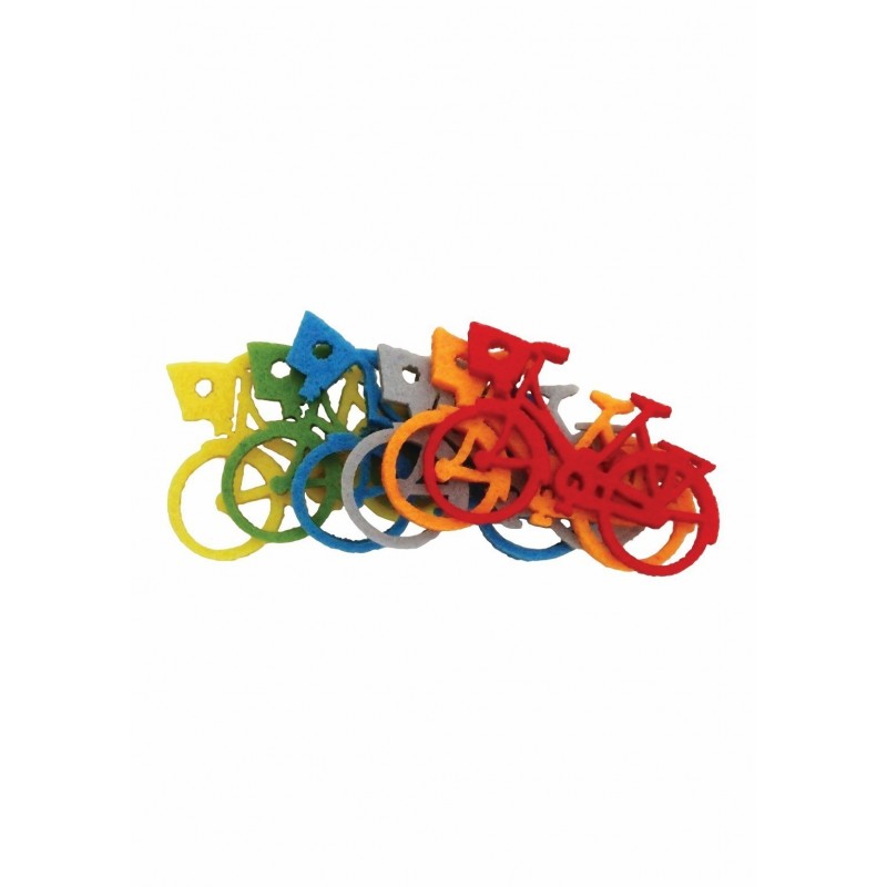 Accesorii creatie - bicicleta fetru, set 5 buc, Colorarte