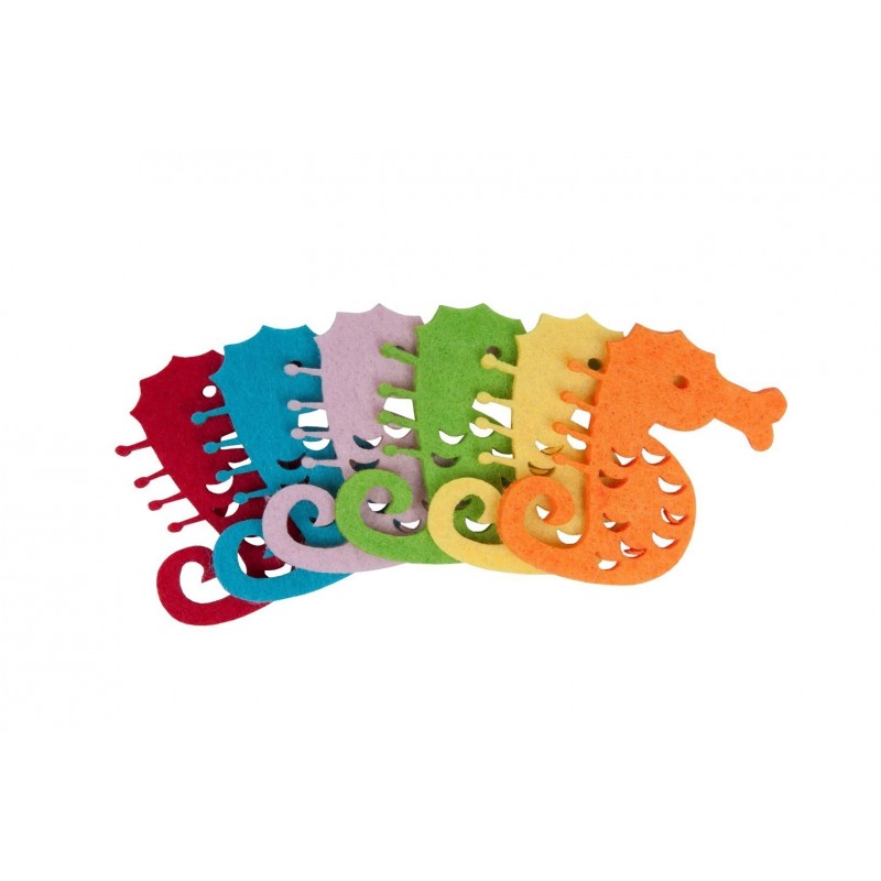 Accesorii creatie - cal de mare fetru, set 6 buc, Colorarte