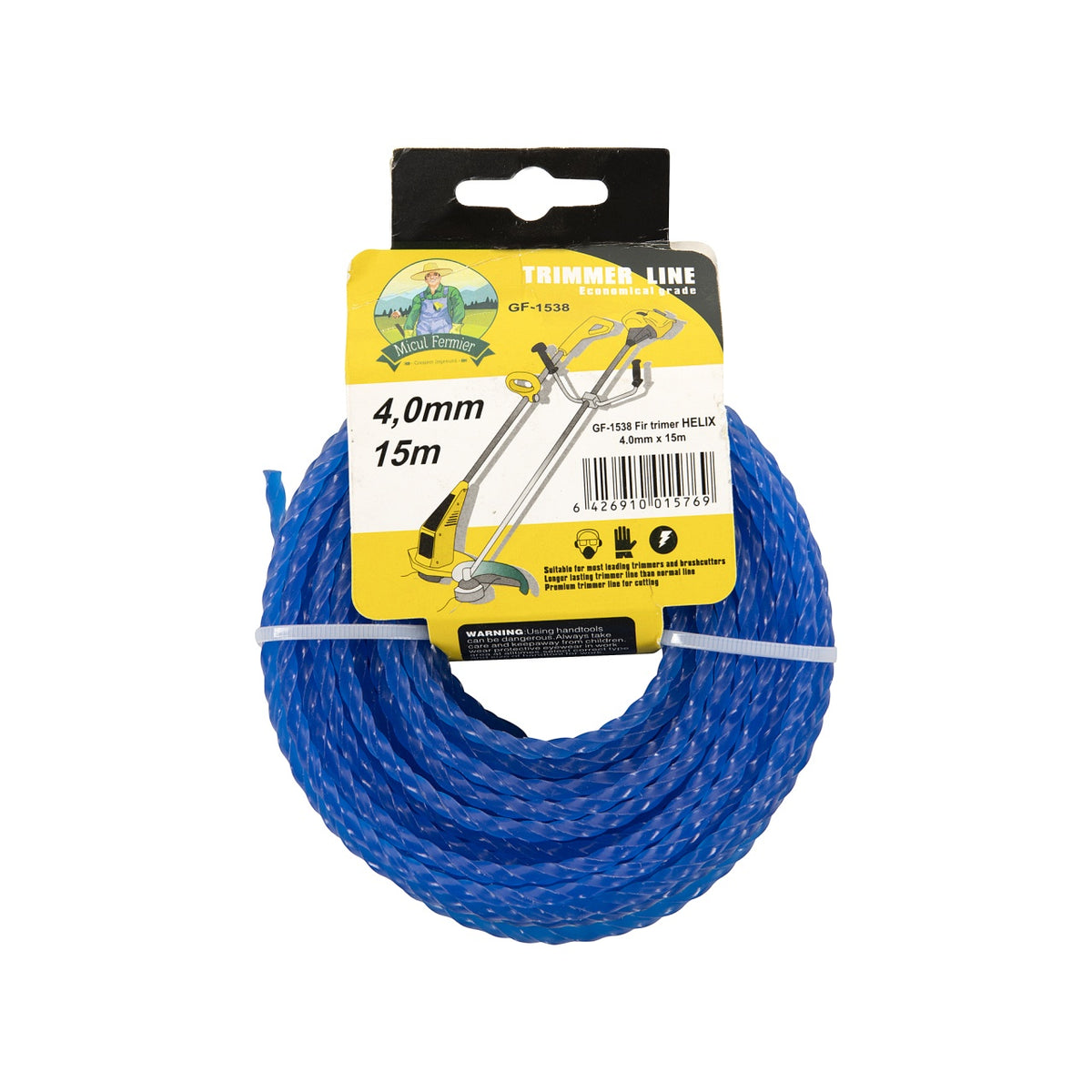 Fir motocoasa(trimmer) Micul Fermier, 4.0mm*15m, helix