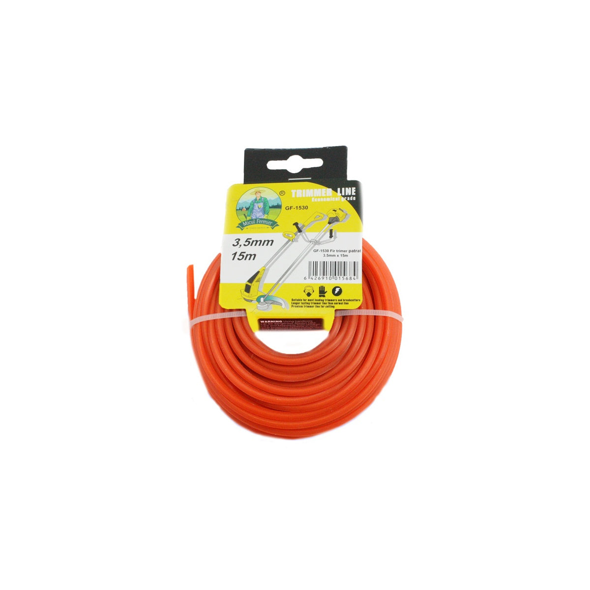 Fir motocoasa(trimmer) Micul Fermier, 3.5mm*15m, patrat