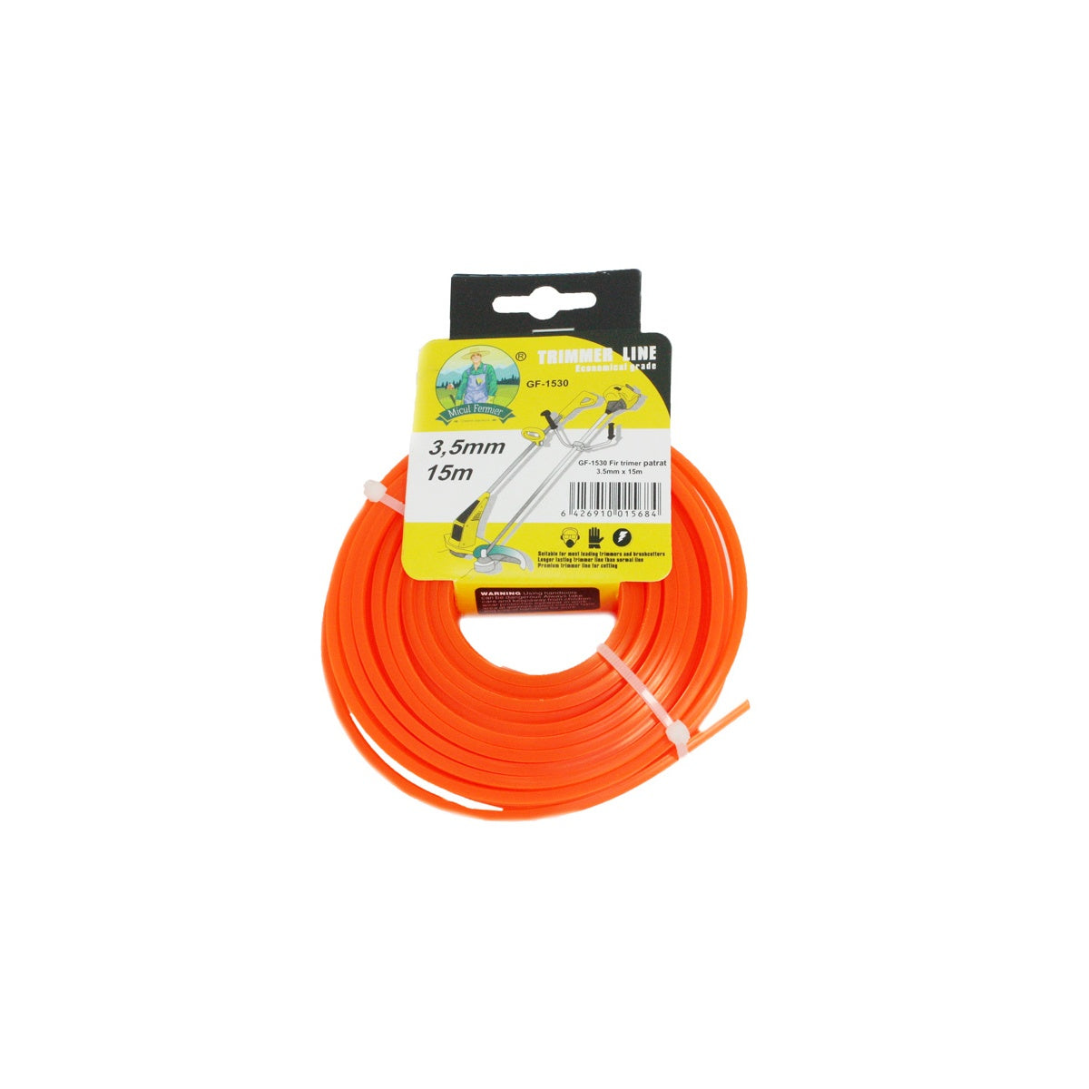 Fir motocoasa(trimmer) Micul Fermier, 3.5mm*15m, patrat