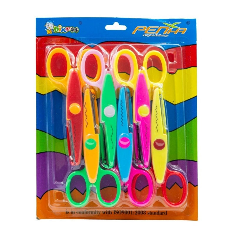 Foarfeca creativa CNX 1606-6, 16.0cm, prescolari, diverse culori, plastic, set 6 buc