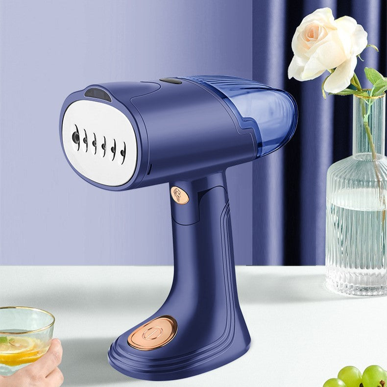 Aparat de Calcat Vertical Portabil cu Abur, Kaveny, Putere 1500W, Rezervor Detasabil de 138ml, Priza, Functie Anti Calcar si Auto Curatare, Pliabil, cu Perie, 20x10.5x8 cm, Albastru