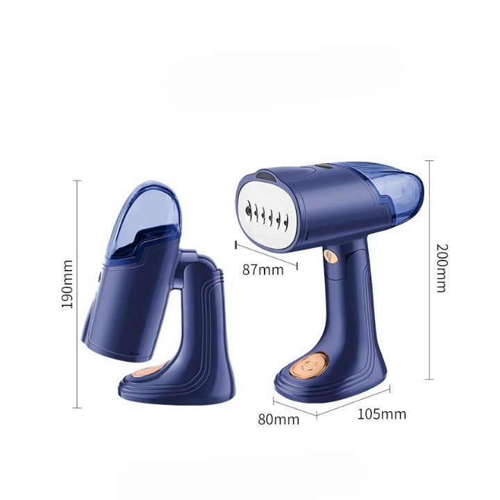 Aparat de Calcat Vertical Portabil cu Abur, Kaveny, Putere 1500W, Rezervor Detasabil de 138ml, Priza, Functie Anti Calcar si Auto Curatare, Pliabil, cu Perie, 20x10.5x8 cm, Albastru