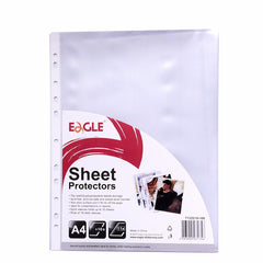 Folie de protectie Eagle TY222/100-30, A4, portret, 30 microni, plastic, transparent, set 100 buc