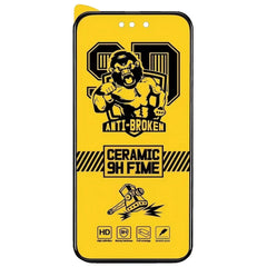 Folie de protectie Ceramica Kaveny®, Transparenta HD, 9H, pentru Apple iPhone 14 Pro margini negre