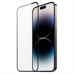 Folie de protectie Ceramica, Kaveny,  compatibila cu Apple iPhone 15 Plus, Transparenta HD, 9H, margini negre