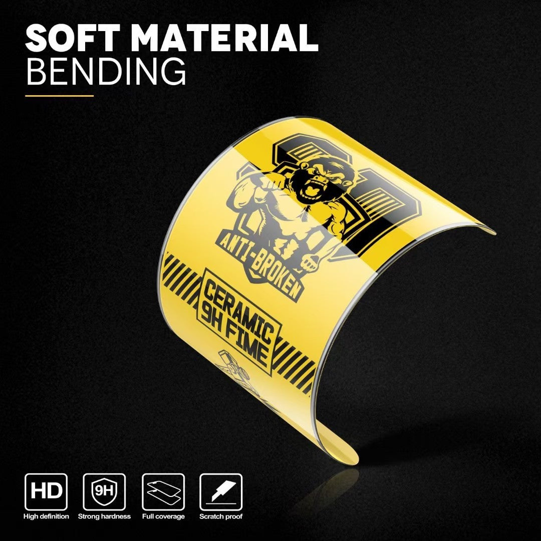 Folie de protectie Ceramica Kaveny®, Transparenta HD, 9H, pentru Realme 8i 4G margini negre