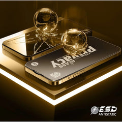 Folie de Protectie pentru Samsung Galaxy A26, Kaveny, Sticla Securizata ESD Antistatica, Super-X Privacy OG, Margini Negre, 0.30 mm, Transparent Inchis