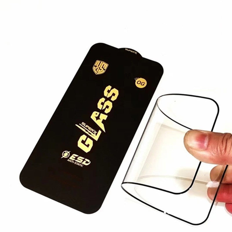 Folie de Protectie pentru Xiaomi Redmi 13C, Kaveny, Sticla Securizata ESD, Margini Negre, Rezistenta la Zgirieturi, Antistatica, 0.35 mm, Transparenta