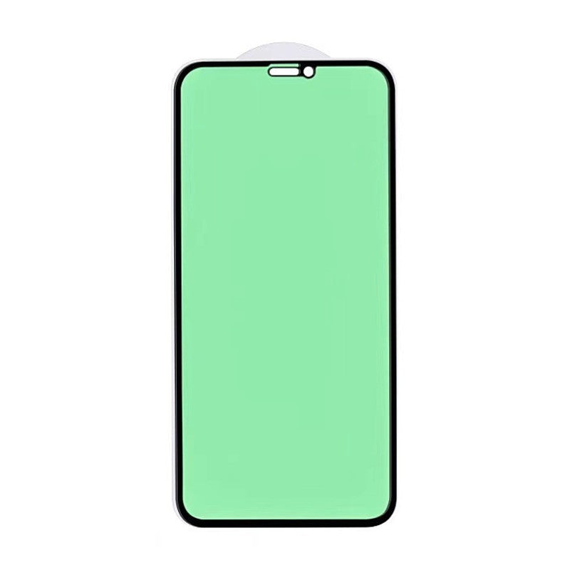 Folie de Sticla Securizata pentru Apple iPhone 15 Pro, Kadeny, Lumina Verde Anti-Blue Ray, Auto-Aplicare, Protectie Completa 9D, Verde
