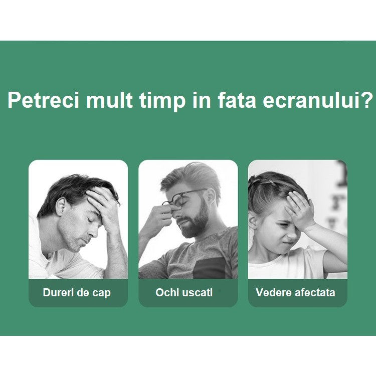 Folie de Sticla Securizata pentru Apple iPhone 15 Pro, Kadeny, Lumina Verde Anti-Blue Ray, Auto-Aplicare, Protectie Completa 9D, Verde