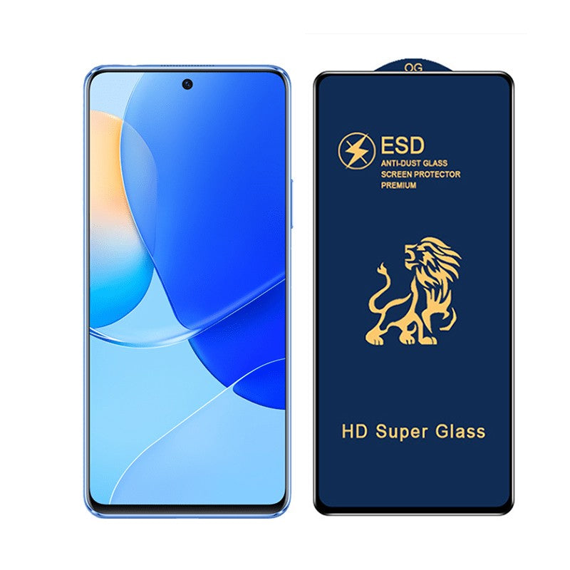 Folie ecran Kaveny pentru Huawei NOVA 9 SE, Sticla ESD Premium, Lion HD Super Glass, Anti-static, Negru