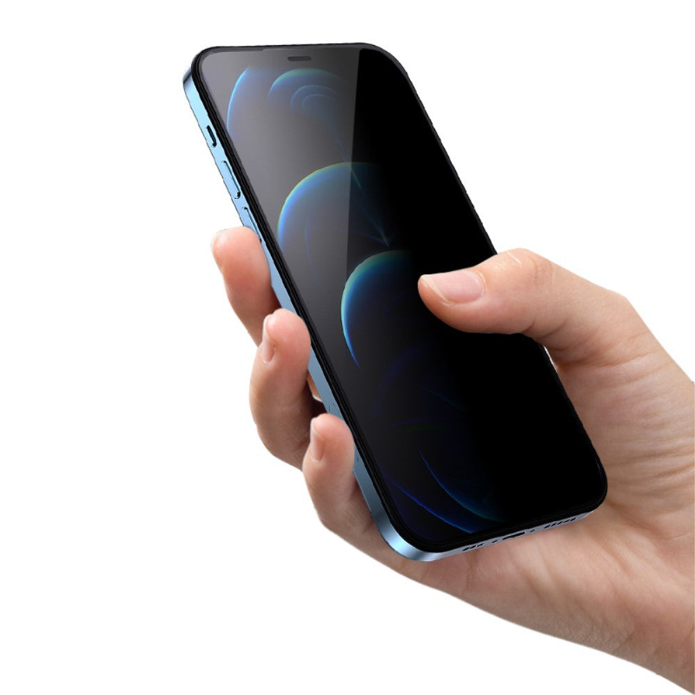 Folie protectie Kaveny pentru iPhone 14 Plus, Sticla securizata, temperata, duritate 9H, Privacy 360, Transparenta, Protectie Completa