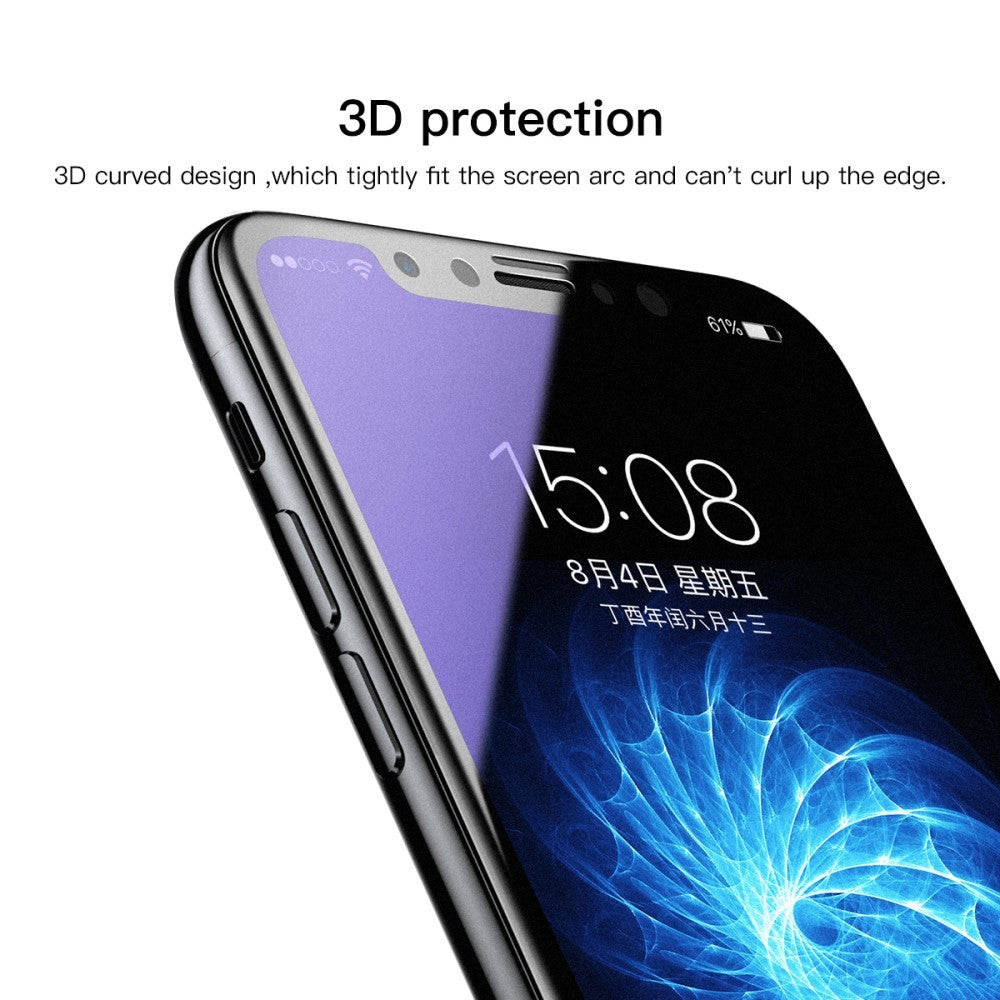 Folie protectie Kaveny pentru iPhone 14 Pro Max, Sticla securizata, temperata, duritate 9H, Privacy 360 Anti-Blue Ray, Transparenta, Protectie Completa