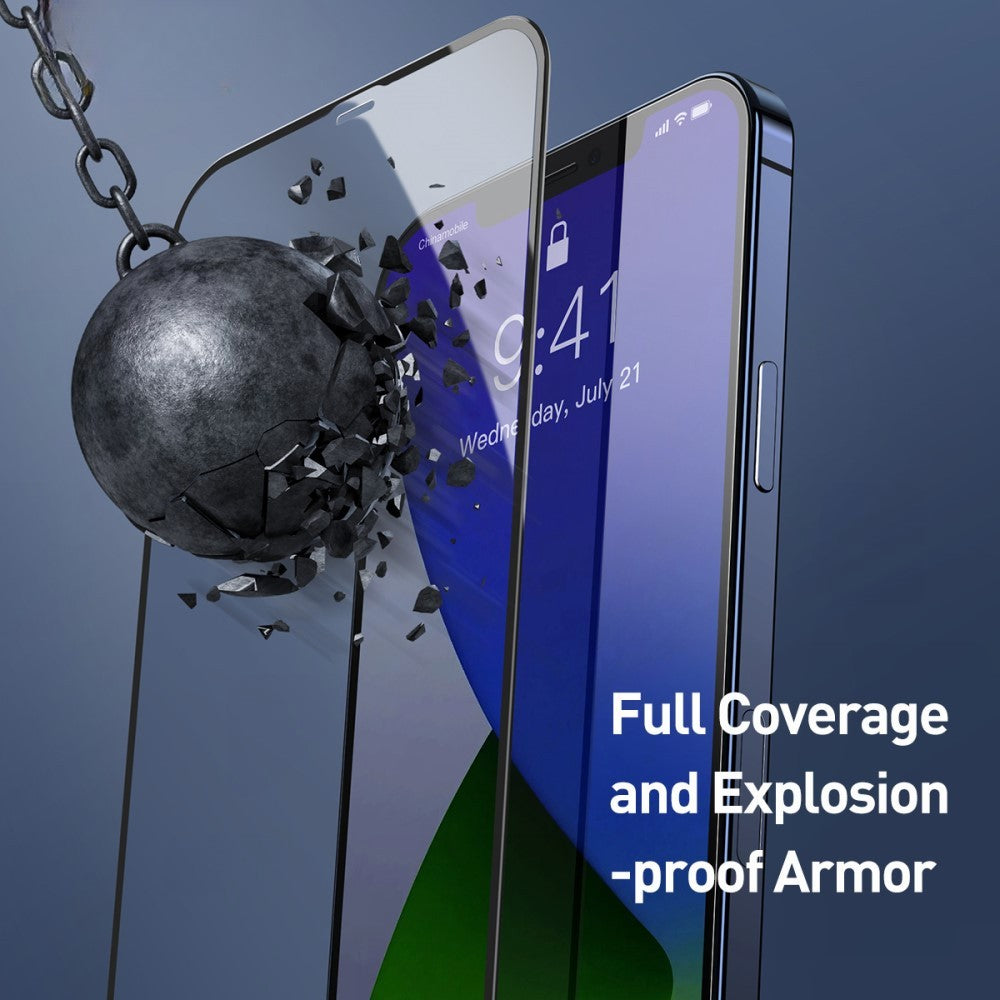 Folie protectie Kaveny pentru iPhone 14 Pro Max, Sticla securizata, temperata, duritate 9H, Privacy 360 Anti-Blue Ray, Transparenta, Protectie Completa