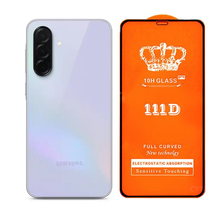 Folie Securizata pentru Samsung A36, Kaveny, Sticla de Protectie Compatibila cu Samsung A36, Full Cover 111D, 10H GLASS, Margini Negre, Transparenta