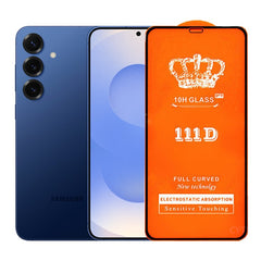 Folie Securizata pentru Samsung Galaxy S25 Plus, Kaveny, Sticla de Protectie Compatibila cu Samsung Galaxy S25 Plus, Full Cover 111D, 10H GLASS, Margini Negre, Transparenta