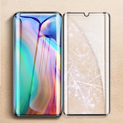 Folie Sticla Curbata, compatibila cu Huawei P30 Pro Full Face Negru, Kaveny