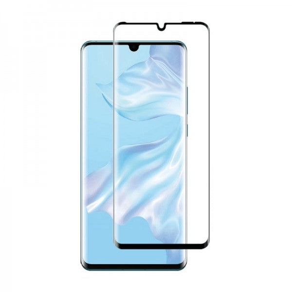 Folie Sticla Curbata, compatibila cu Huawei P30 Pro Full Face Negru, Kaveny