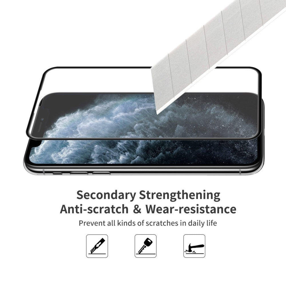 Folie Sticla Kaveny® compatibila cu Apple iPhone X/XS 111D Negru