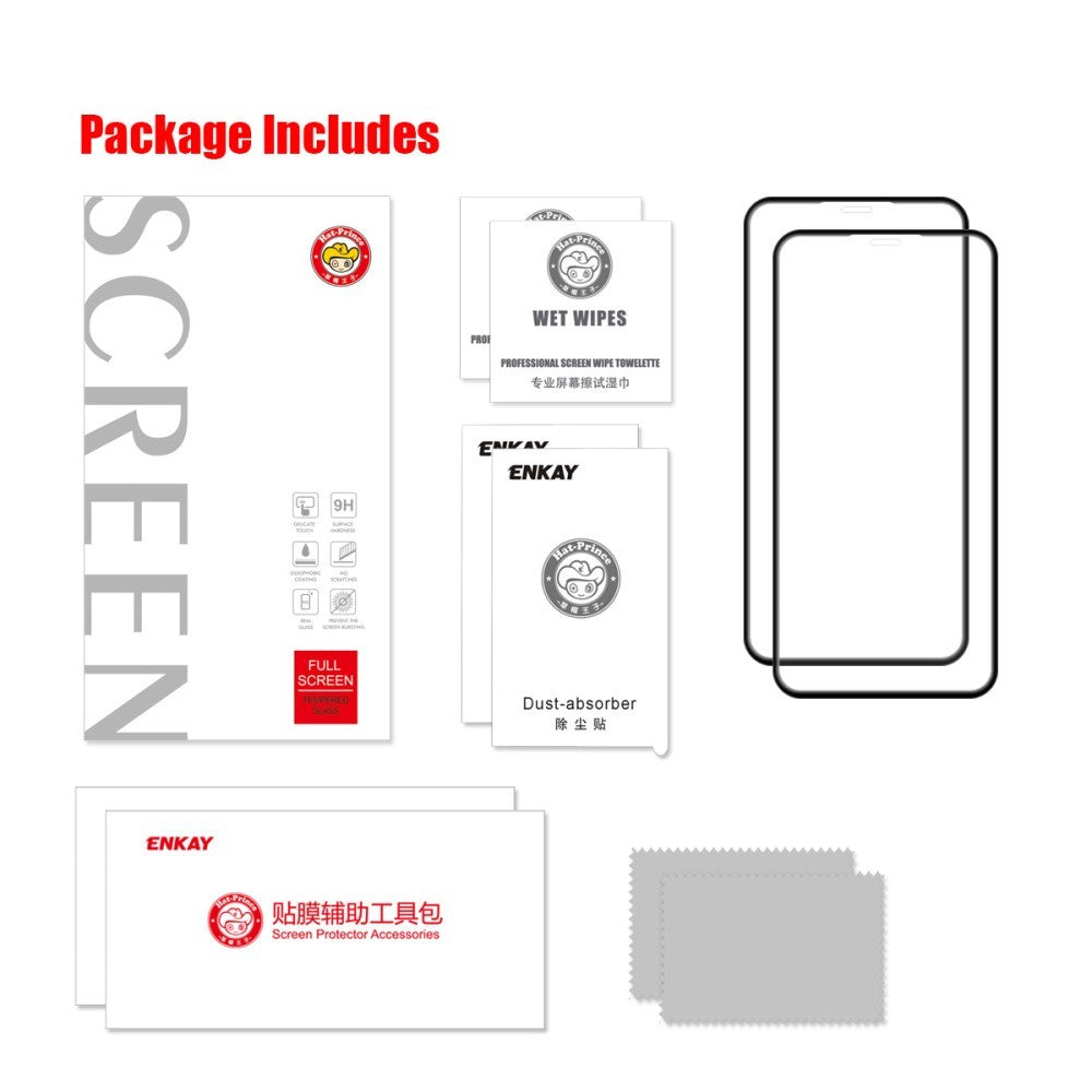 Folie Sticla Kaveny® compatibila cu Apple iPhone X/XS 111D Negru