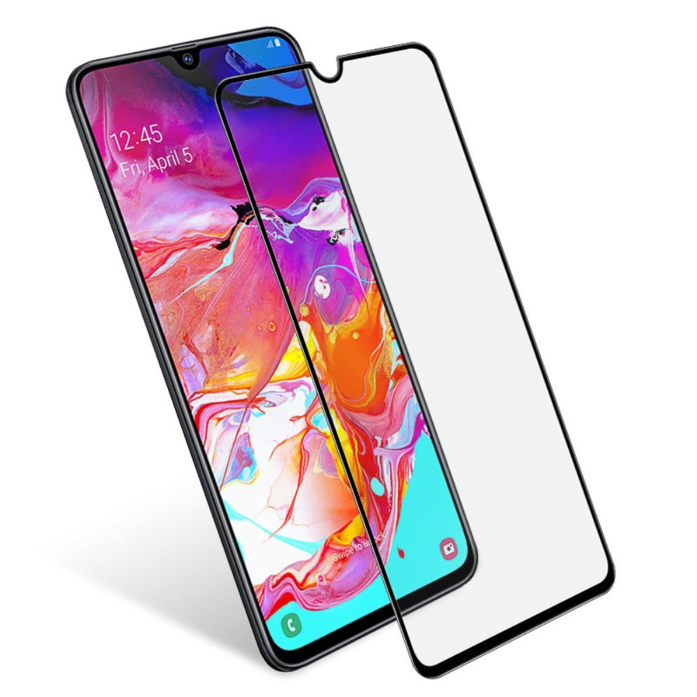 Folie de Protectie, Kaveny, compatibil cu Samsung Galaxy A70, 111D, Sticla Securizata, Negru
