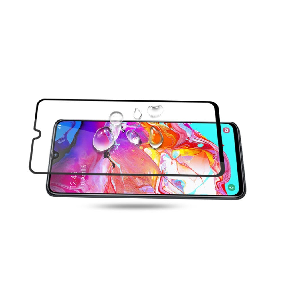 Folie de Protectie, Kaveny, compatibil cu Samsung Galaxy A70, 111D, Sticla Securizata, Negru