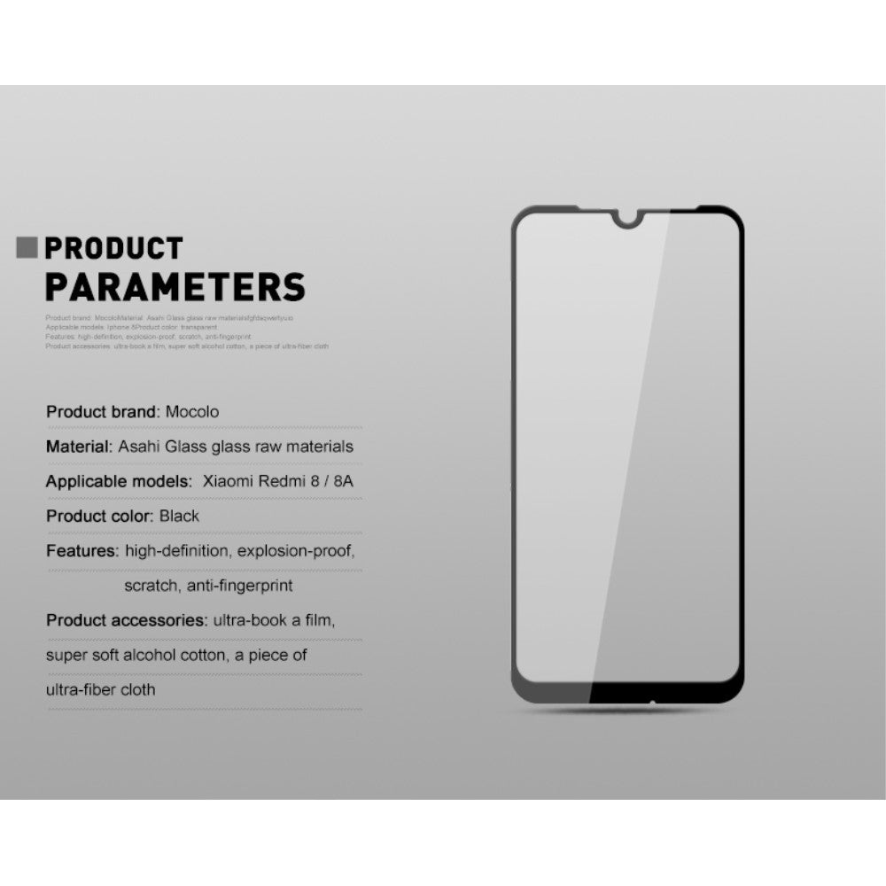 Folie Sticla Kaveny® compatibila cu Xiaomi Redmi 8 111D Negru