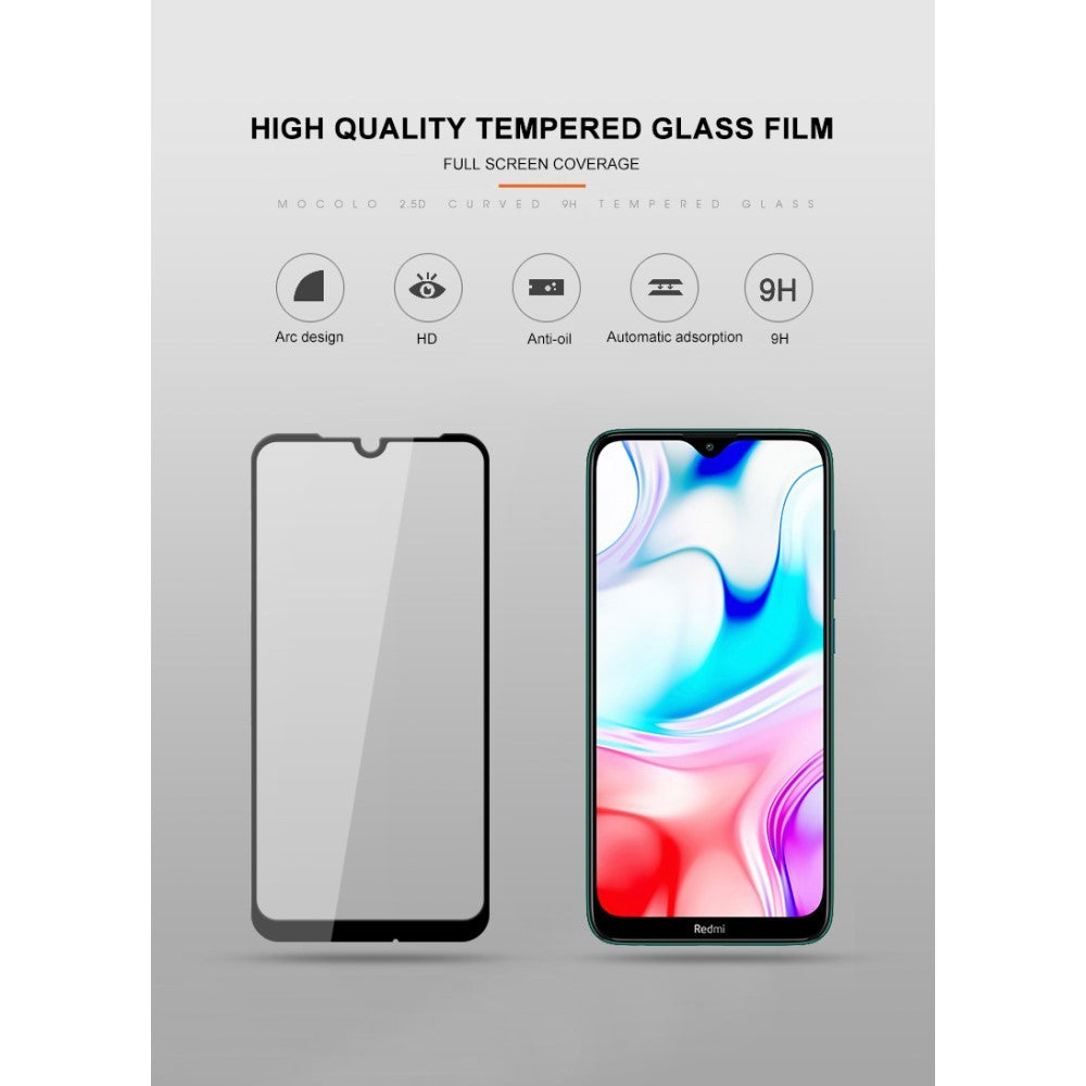 Folie Sticla Kaveny® compatibila cu Xiaomi Redmi 8 111D Negru