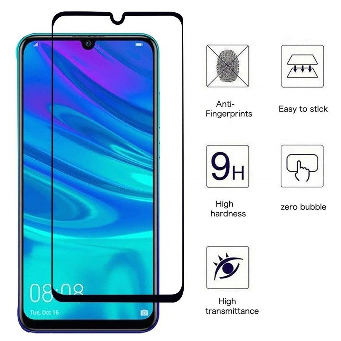 Folie Sticla Kaveny® pentru Huawei P Smart 2020 111D Negru