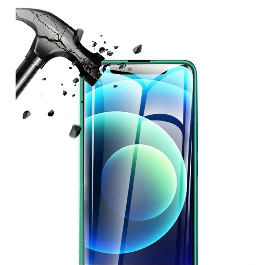 Folie Sticla Securizata Kaveny,  Luminous, compatibila cu Apple iPhone 14 Pro Max, Margine fosforescenta verde