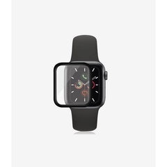 Folie Sticla pentru Apple Watch Series 2/3 38 mm adeziv pe margine Negru