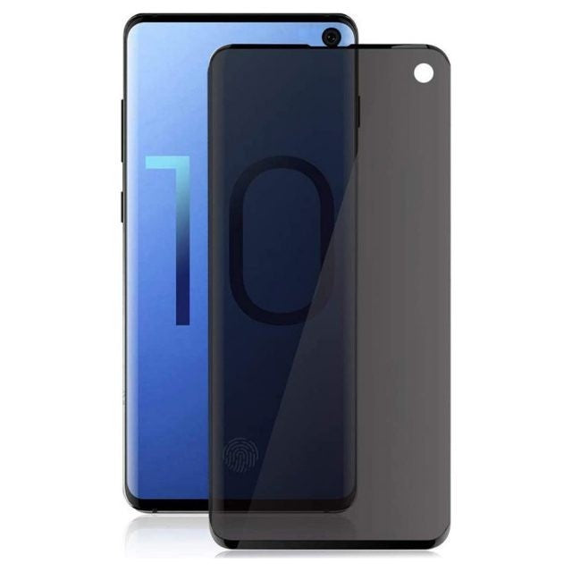Folie Sticla Securizata Curbata Kaveny pentru Samsung S10 Full Glue Privacy Negru