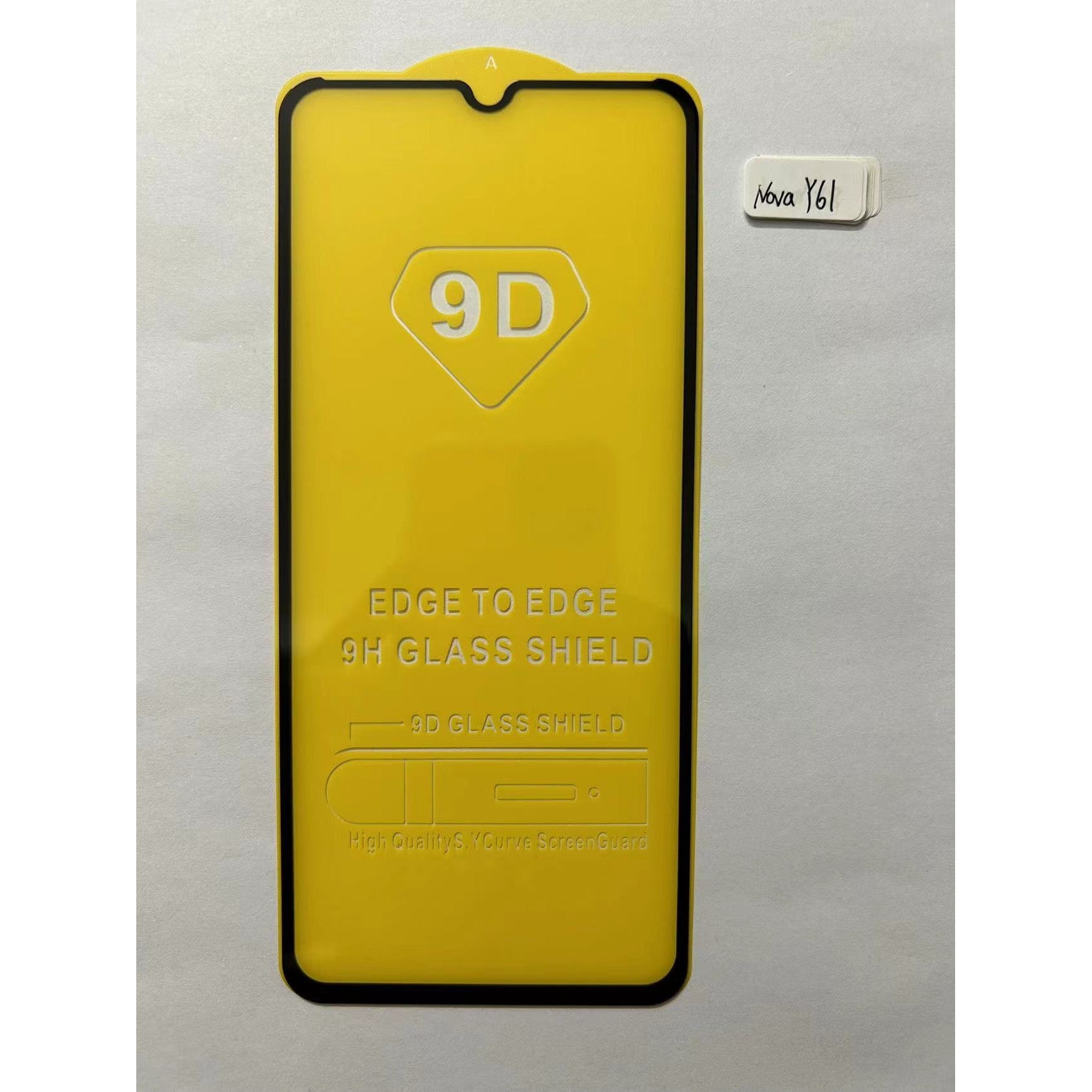 Folie Sticla Securizata Kaveny compatibil cu Huawei Nova Y61 4G, Full Glue Negru