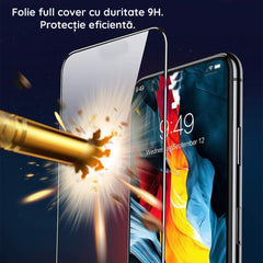 Folie Sticla Securizata Kaveny compatibil cu Moto E20 Full Glue Negru