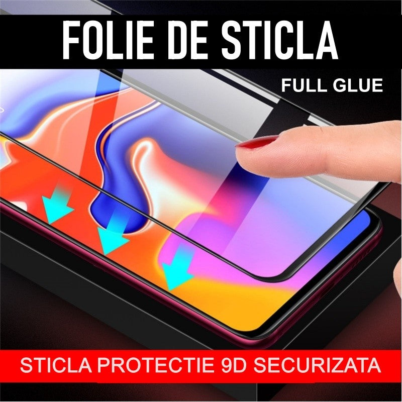 Folie Sticla Securizata Kaveny compatibil cu Oppo A77, Full Glue Negru