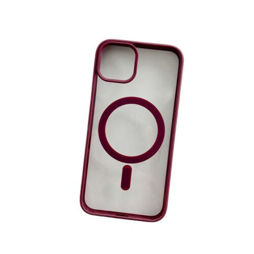 Husa MagSafe pentru Apple iPhone 14 Pro, Full Cover, Frosted Acrylic Color Big Hole, Magnetica, Incarcare Wireless, Kadeny, Mov