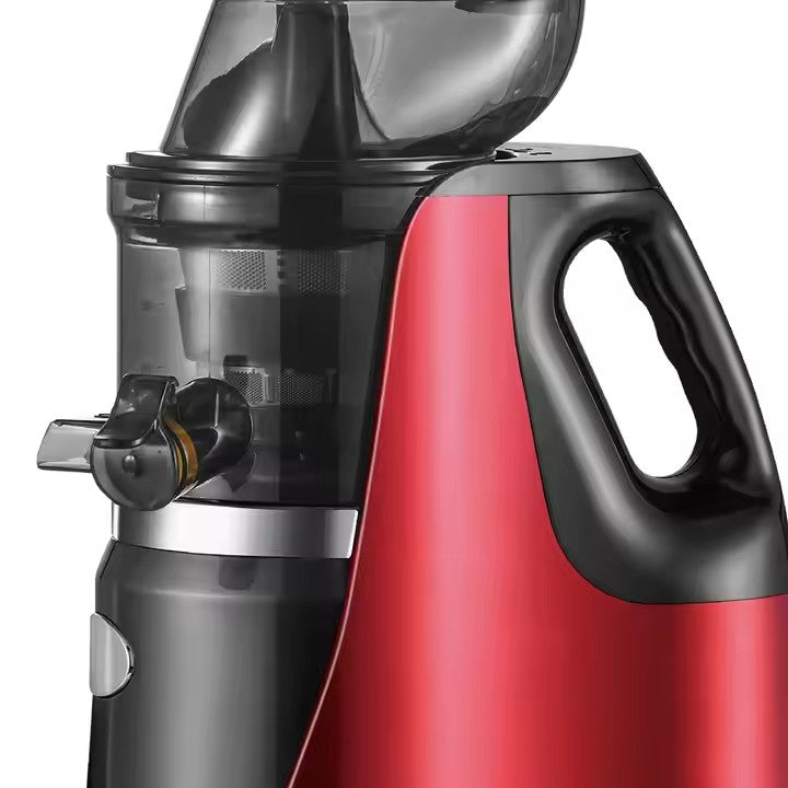 Storcator Electric Fructe si Legume HALEY 150W – Inox, Sistem Anti-Alunecare, Design Rosu/Negru, Eficient si Compact