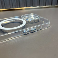 Husa protectie Kaveny pentru iPhone 12 Pro Mag Safe, 2 in 1 incarcare si magnet, Silicone, Transparenta