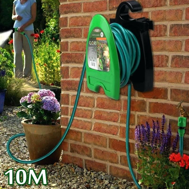 Furtun Portabil de Udare pentru Gradina, Kadeny, pentru Gradina Uz Casnic, cu Duza de udare, 7 pozitii de Udare, Furtun 10 metri Lungime, Verde