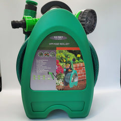 Furtun Portabil de Udare pentru Gradina, Kadeny, pentru Gradina Uz Casnic, cu Duza de udare, 7 pozitii de Udare, Furtun 10 metri Lungime, Verde