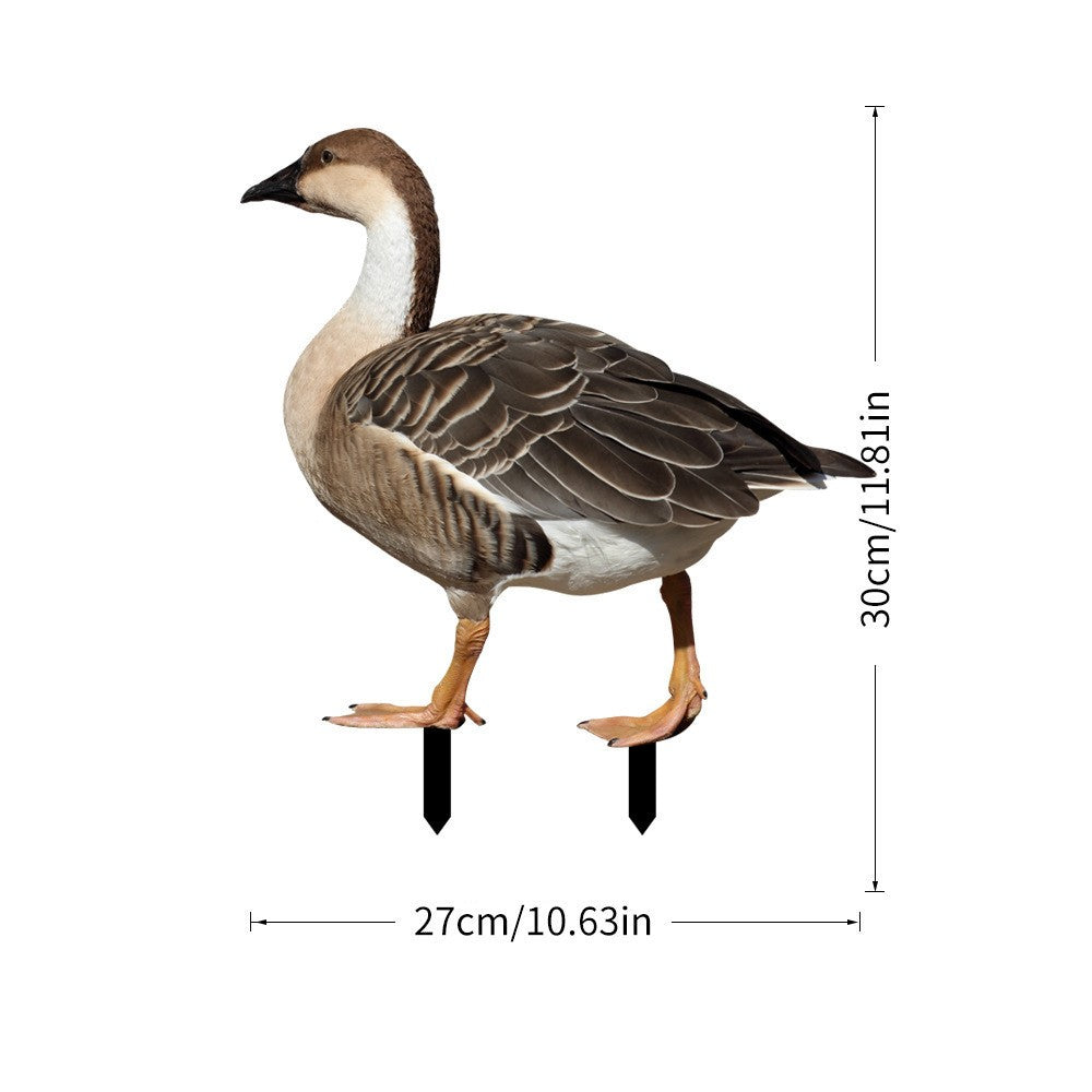 Decoratiune de Gradina, Kadeny, Model Gasca Salbatica, Tip Placa, Grosime 3 mm, Fata-Verso, 27 x 30 cm, Maro