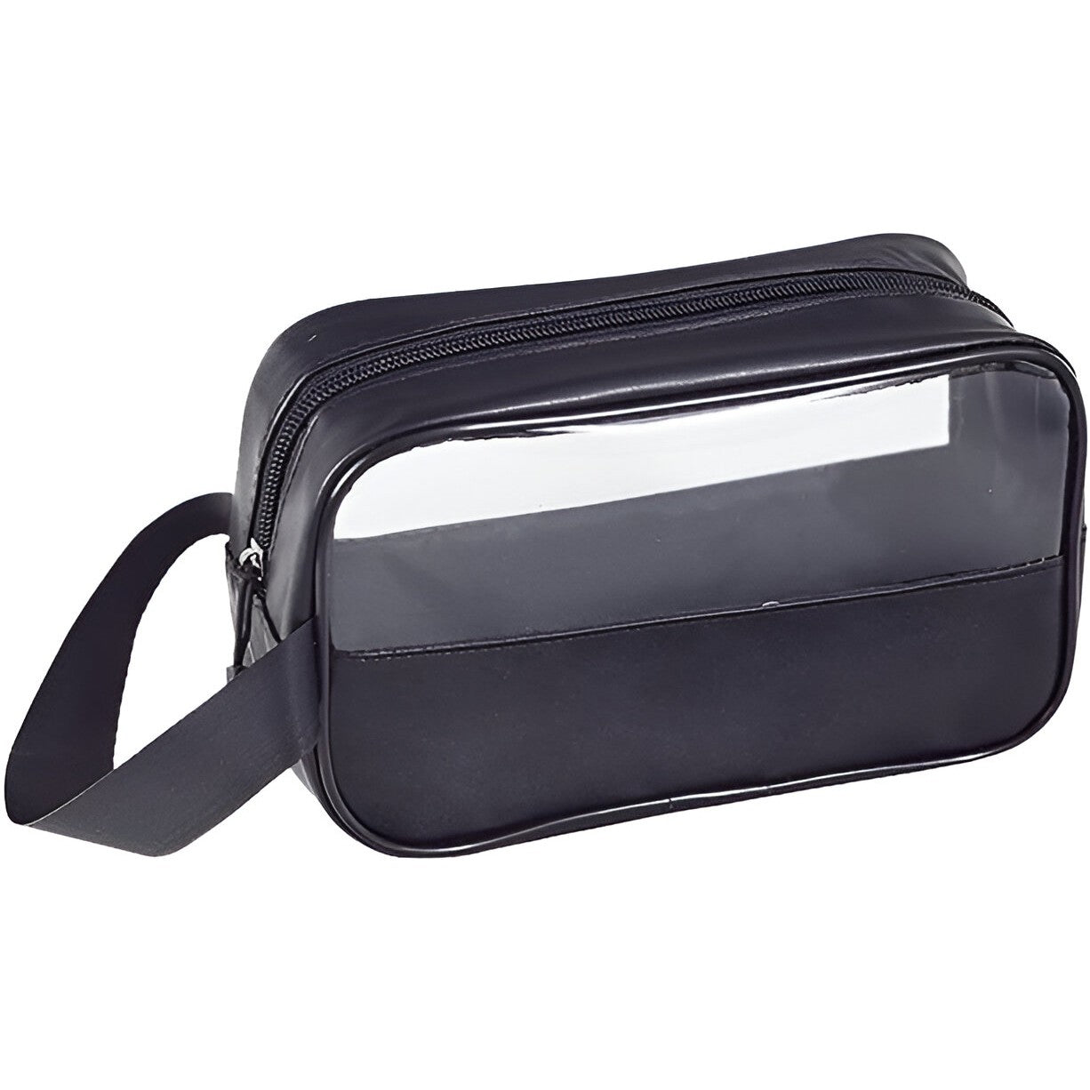 Geanta Cosmetice, Kadeny, pentru Voiaj sau Organizare, Material PVC- Textil, Impermeabila, Portabila,22 x 12 x 8 cm, Negru