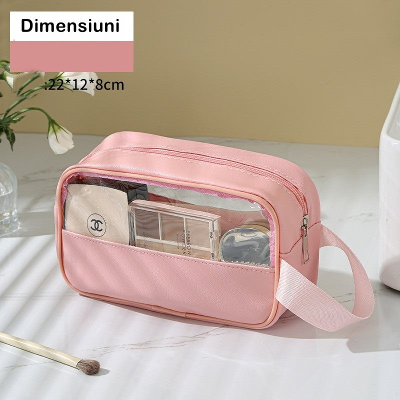Geanta cosmetice Kaveny, pentru voiaj sau organizare, 22 x 12 x 8 cm, roz