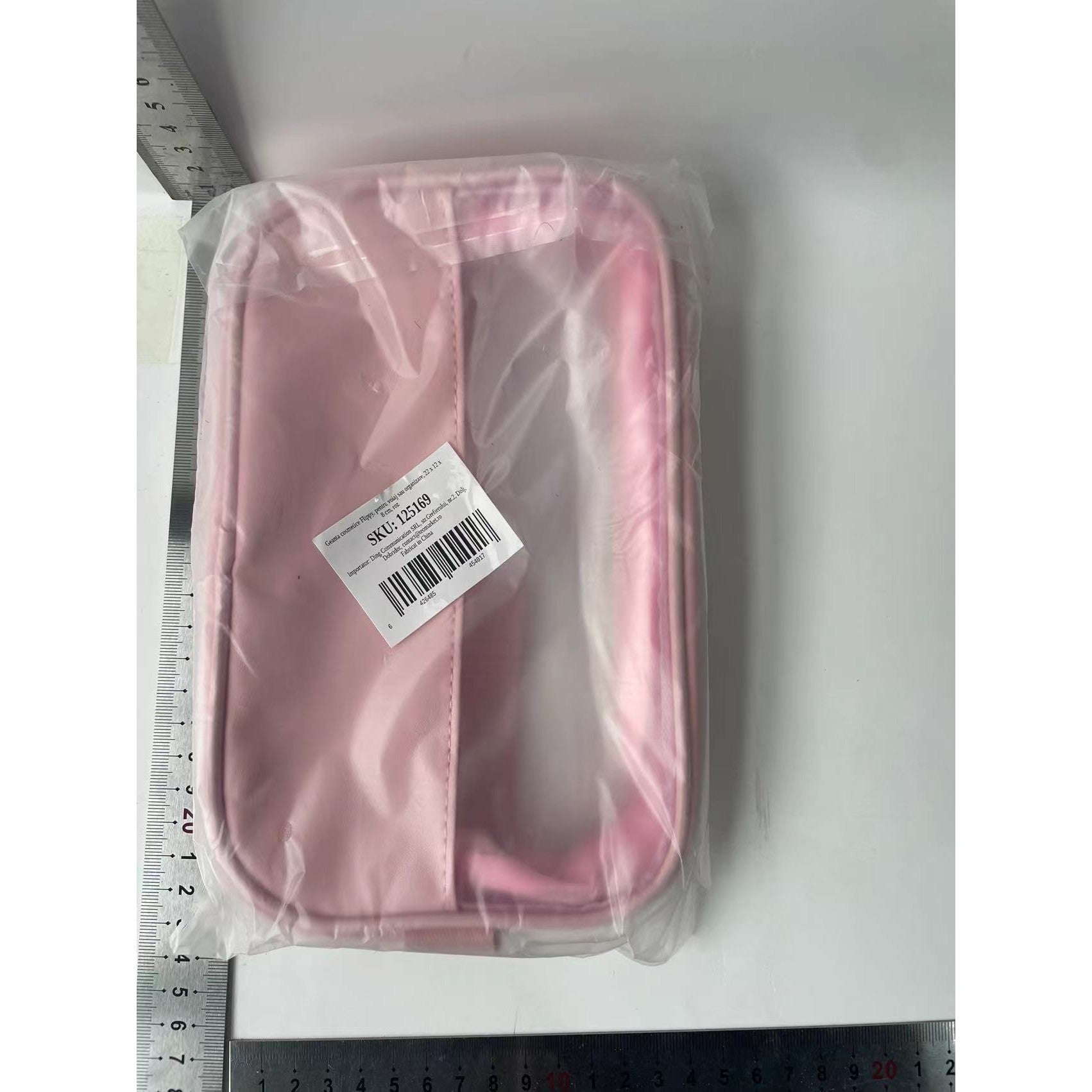 Geanta cosmetice Kaveny, pentru voiaj sau organizare, 22 x 12 x 8 cm, roz