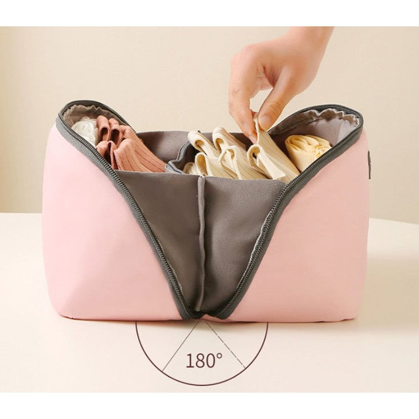 Geanta De Depozitare, Kadeny 3 In 1, Portabila, Pentru Lenjerie, Sutiene Si Sosete, Multi-Functionala, Pentru Bagaj, Calatorii Si Afaceri, 23 x 13 x 13, Roz
