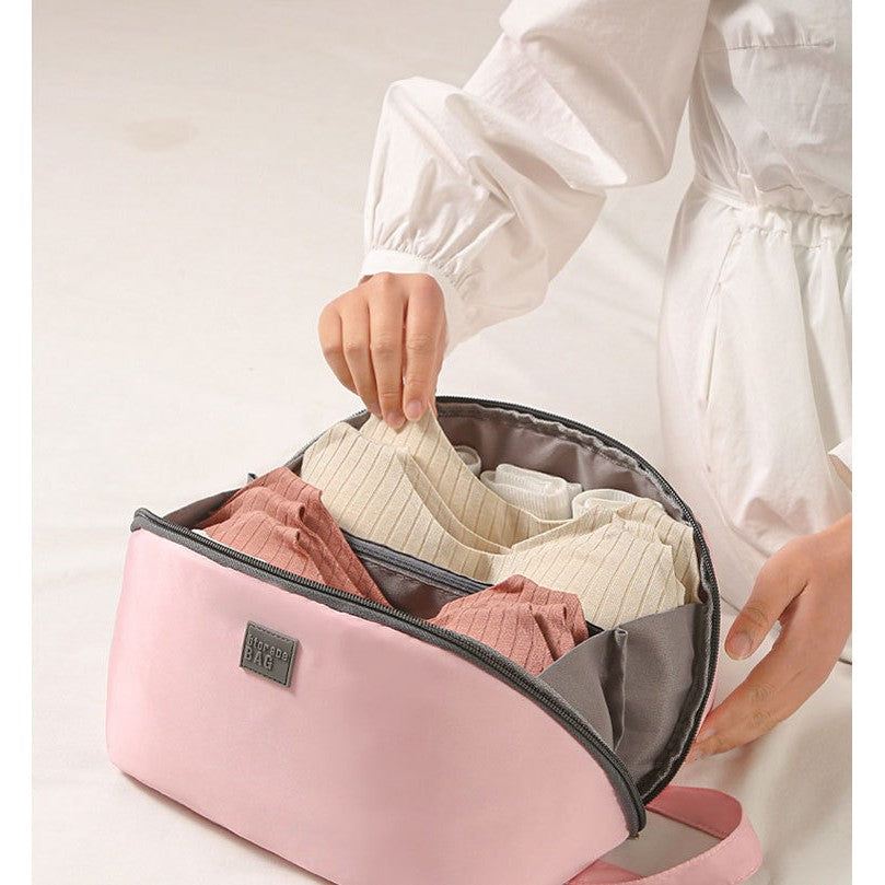 Geanta De Depozitare, Kadeny 3 In 1, Portabila, Pentru Lenjerie, Sutiene Si Sosete, Multi-Functionala, Pentru Bagaj, Calatorii Si Afaceri, 23 x 13 x 13, Roz